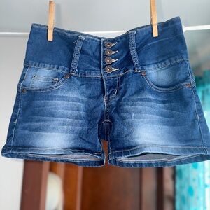 GOGO Dark Blue Jean Shorts for Women